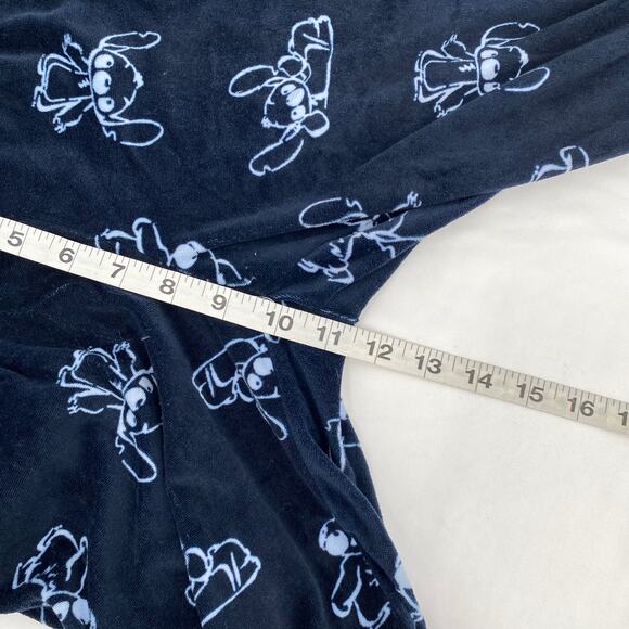 Disney Stitch Print Pajama Pants Jogger Navy Blue Size Medium - Picture 7 of 8